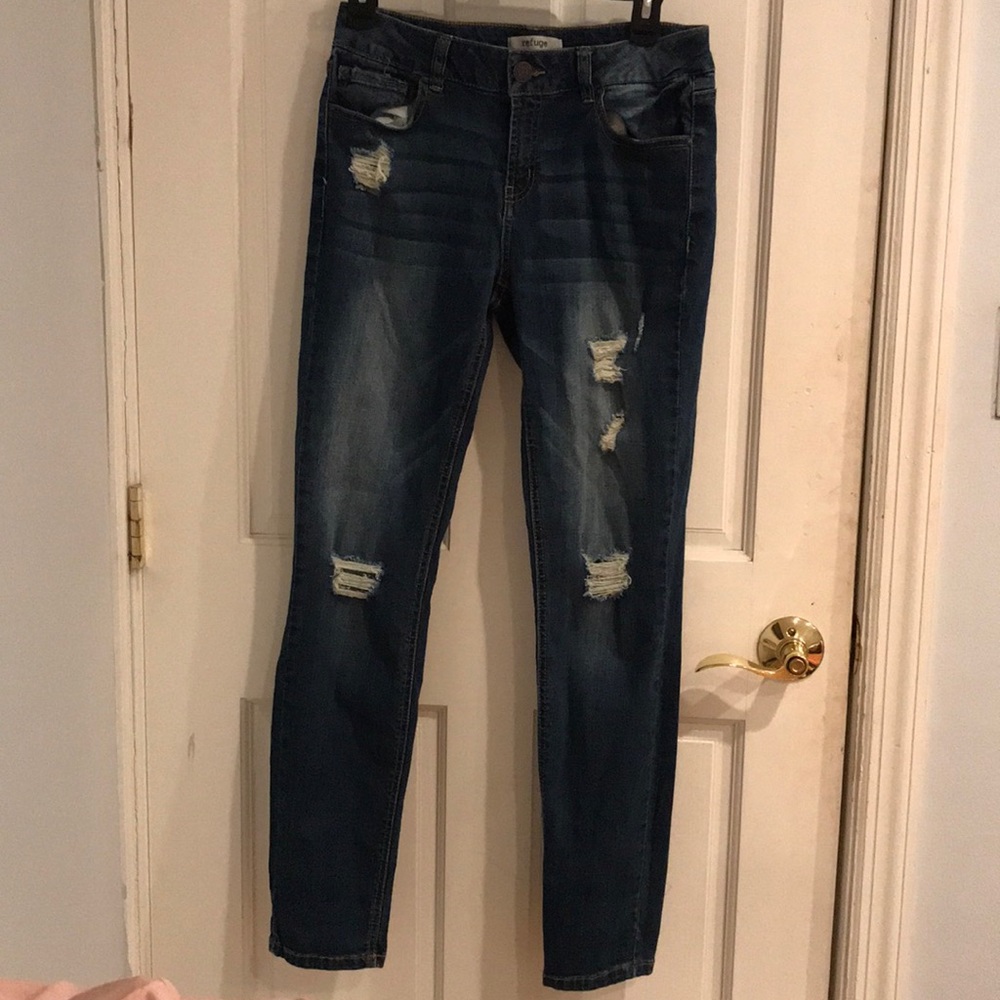 Charlotte Russe Ripped Blue Jeans